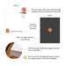 A2 note card specifications: 5.5 × 4.25 inches, double-sided printing and heavyweight 120 lb white matte cardstock.