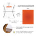 Front and back of personalized basketball outline note cards with A2 size and matte cardstock details.
