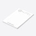 Personalized Jewish notepad with Star of David, lined writing space and custom family name-side