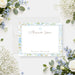 Personalized Jewish floral thank you card with Star of David, watercolor flowers, and custom name-front