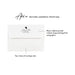 Optional return address printing example on a white envelope for personalized beach ball note cards with striped back.