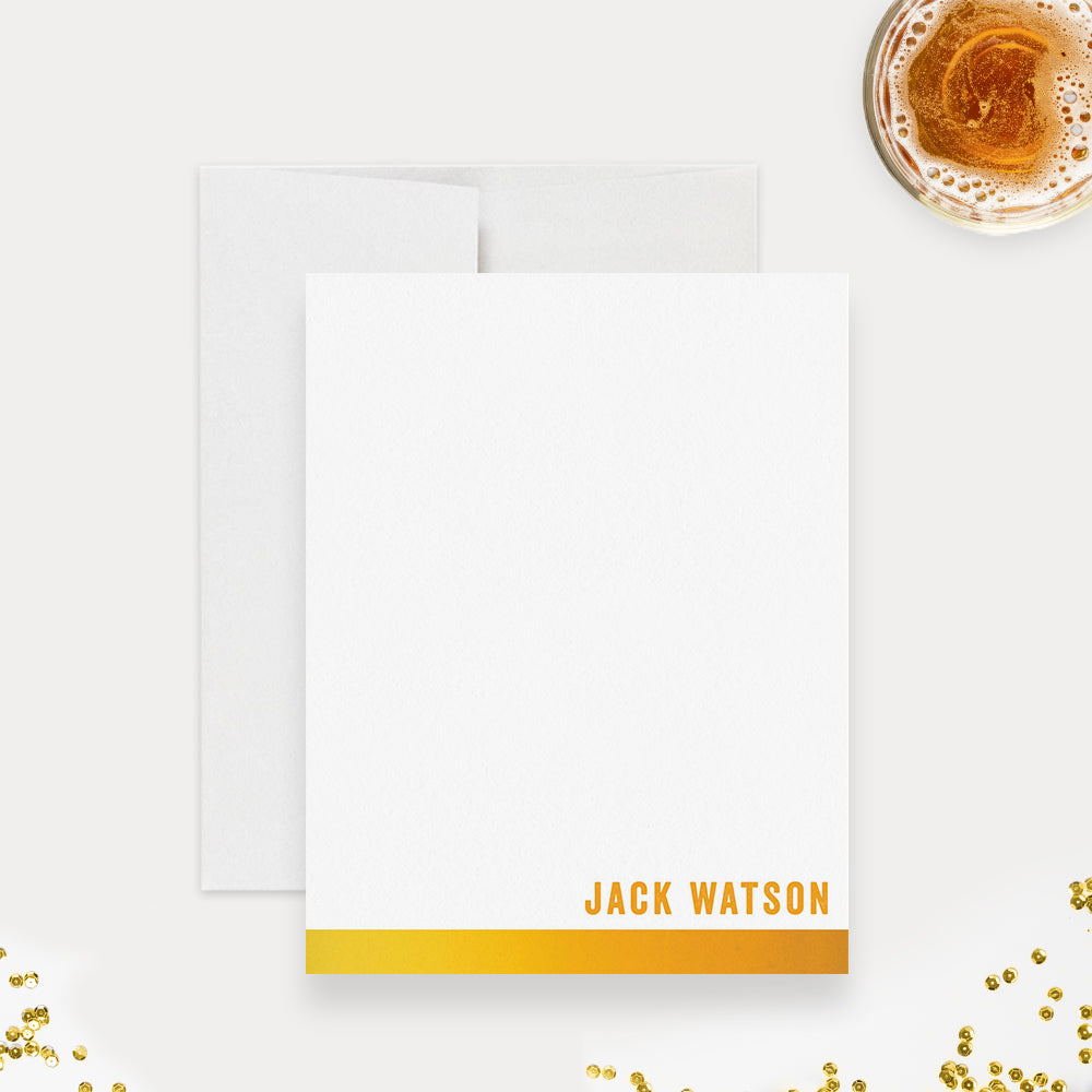 Personalized Beer Note Cards Custom Stationery for Men