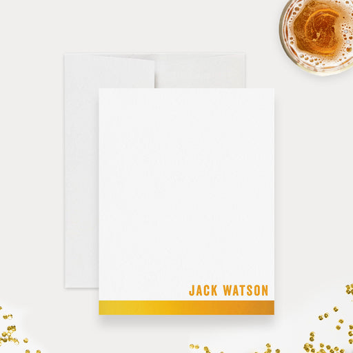 Personalized beer-themed note card featuring fun bottle design, perfect for Father's Day, beer lovers, or men who enjoy unique stationery.
