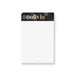 Personalized black and gold bokeh notepad for women with custom name and spacious white writing area