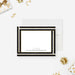 Personalized black and gold charity thank you card with elegant framed border and organization name-front