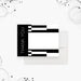 Personalized black-and-white 21st birthday thank you card with bold geometric blocks, editable Thank You wording and handwritten-message area-front