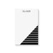 personalized black white notepad with modern geometric stripe design and custom name