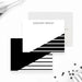 personalized black white thank you card with modern geometric stripe design and custom name-front-back