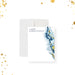 Personalized blue geode watercolor thank you card with gold accents-front