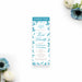 Personalized blue floral tea party ticket invitation with botanical details, teacup illustration, Admit One heading, and birthday event details