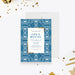 Personalized blue and gold business open house invitation card