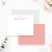 Personalized blush thank you card elegant script wedding stationery-front-back