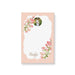 Personalized blush watercolor floral photo notepad gift for a mom-to-be with custom pregnancy photo, name and blank writing area