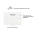 Optional return address printing example on a white envelope for personalized blush wedding thank you note cards.