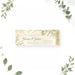 Personalized garden wedding ticket invitation with blush wildflowers, greenery, couple’s names, event details and vertical Admit One wording
