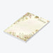 Personalized blank notepad with Bethany name, blush pink, cream and pale yellow wildflowers and a delicate leafy botanical border-side