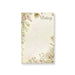 Personalized blank notepad with Bethany name, blush pink, cream and pale yellow wildflowers and a delicate leafy botanical border