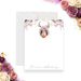 Boho floral personalized note card with child photo, antlers, and flower crown design, kids’ thank you card stationery-front