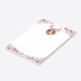 Personalized floral notepad with your child's photo, decorated with an antler and flower crown design, perfect for girls’ everyday use stationery-side