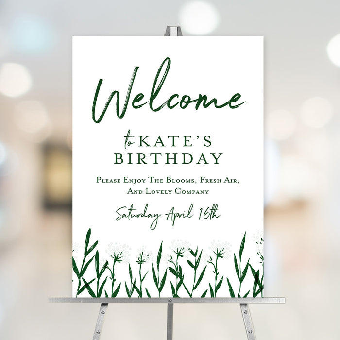 Personalized Botanical Garden Party Birthday Invitation