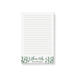 Personalized botanical notepad with a clean white writing area, green wildflowers, Bloom Notes wording, and custom name