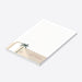 Personalized lined bridal shower notepad with desert architecture, green palm tree, terracotta lettering and the bride’s name-side