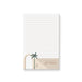 Personalized lined bridal shower notepad with desert architecture, green palm tree, terracotta lettering and the bride’s name