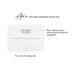 Optional return address printing example on a white envelope for personalized burgundy watercolor geometric note cards.