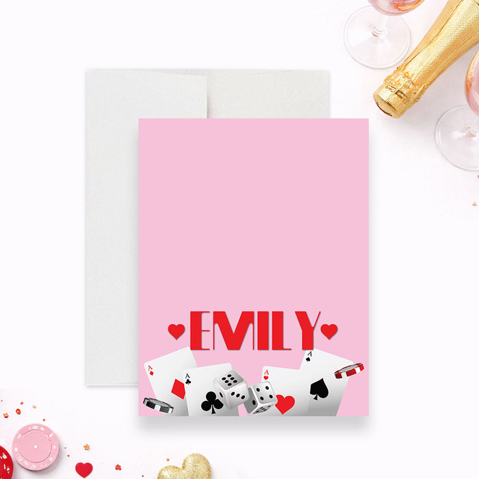 Personalized Lucky in Love Casino Bachelorette Party Invitation