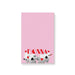 Personalized pink casino notepad gift for women with custom name, playing cards, dice, chips and spacious blank writing area