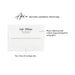 Optional return address printing in black ink on a white envelope flap for personalized chalkboard script thank you cards.