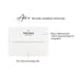 Optional return address printing example on a white envelope for personalized christmas candy cane note cards.