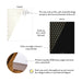 Front and back of personalized christmas pine pattern note cards showing A2 dimensions and matte cardstock details.