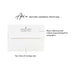 Optional return address printing example on a white envelope for personalized coastal watercolor monogram note cards.