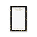 personalized black and gold notepad with elegant confetti border, custom name, and blank writing space