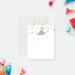 Personalized colorful birthday note card with party hat and confetti-front