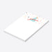 Personalized colorful birthday notepad with party hat and confetti-side