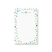 Personalized colorful confetti notepad with name and white writing area