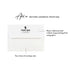 Optional return address printing example on a white envelope for personalized colorful skateboard note cards.