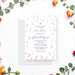 Personalized colorful watercolor wildflower Bat Mitzvah invitation with Star of David, custom name, ceremony details and RSVP information-front