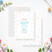Personalized colorful watercolor wildflower birthday party invitation with custom name, age, date, venue, address and RSVP details-front-back