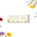 Personalized garden wedding ticket invitation with colorful meadow wildflowers, couple’s names, event details and vertical Admit One wording