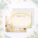 Personalized wedding thank you card with colorful wildflowers, delicate arched vine border, writing space and couple’s names-front-back