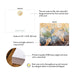 Specifications graphic showing the front and back of personalized compass note cards gift for travelers, A2 size 5.5 × 4.25 inches and matte cardstock.