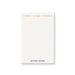personalized corporate anniversary notepad with Forty Years Strong heading, gold-colored lines, and custom company name