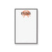 personalized crab boil notepad with custom name, orange crab illustration, black gingham border, and blank writing space
