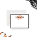 personalized crab boil thank you card with custom name, orange crab illustration, black gingham border, and blank message space-front