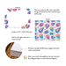 A2 note card specifications: 5.5 × 4.25 inches, double-sided printing and heavyweight 120 lb white matte cardstock.
