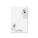 Personalized lined Halloween notepad for kids with two cute gray ghosts, Spooky Little Notes wording and child’s full name