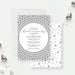 Personalized diamond anniversary invitation with diamond border-front-back